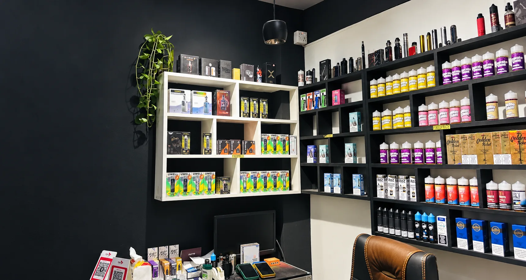 The shelves